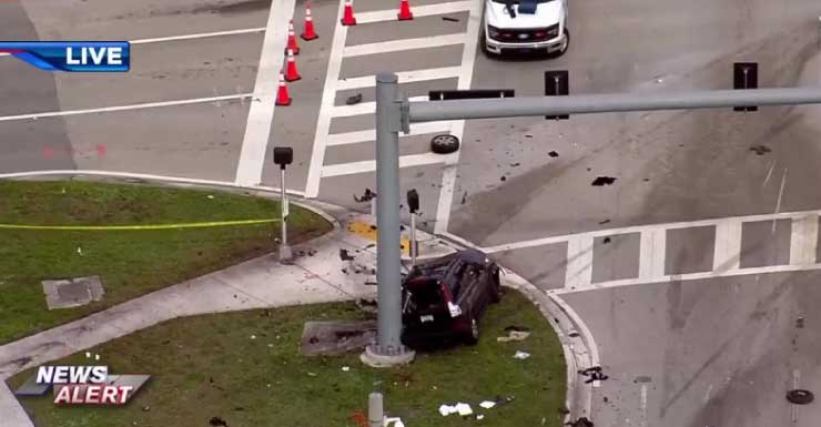 1 dead after 2-vehicle crash in Davie; SB University Drive closed at SW 36th St.