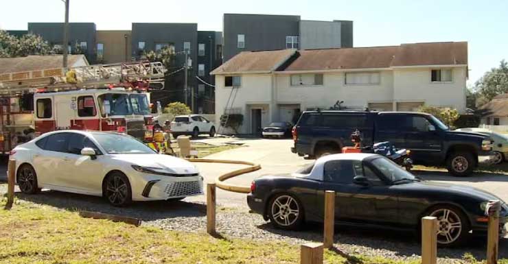 1 hospitalized after apartment fire in Orange County