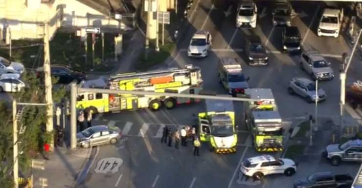 4 hospitalized following traffic crash involving MDFR vehicle in North Miami