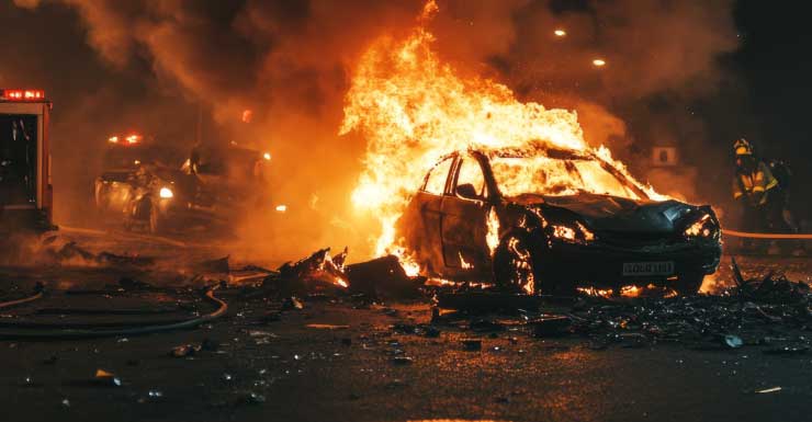 Car fire snarls traffic on I-75 near Fruitville Road