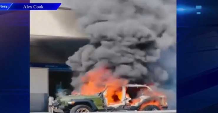 Departures level at FLL reopens after crews put out Jeep fire