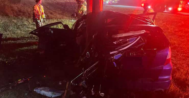 Driver killed after vehicle hits power pole in Brooksville: HCFR