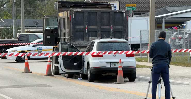 Elderly man dies after SUV rear-ends dump truck in Spring Park area