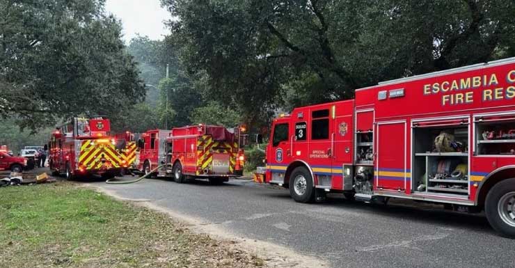 Escambia County house fire displaces residents; Red Cross steps in with aid