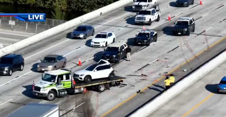 FHP: 2 killed, 1 hospitalized after 18-wheeler rear-ends Mercedes SUV on Turnpike in Davie; 2 SB lanes closed