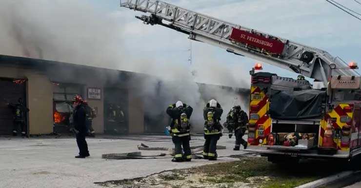 Over 100 firefighters fight blaze at St. Pete storage facility