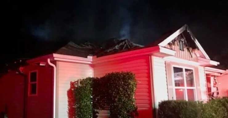 Ruptured gas line in attic accelerates fire at home in The Villages