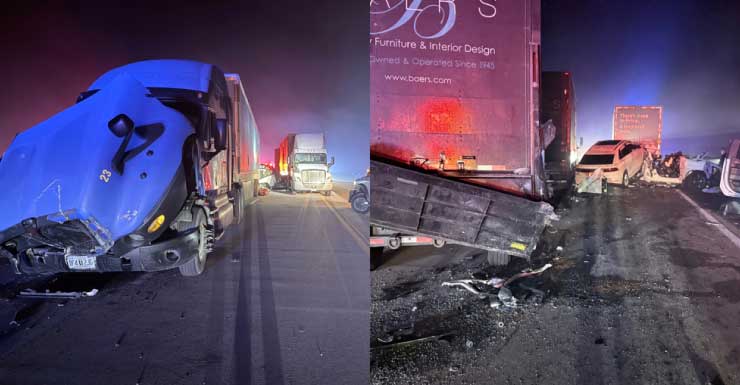 Seven-vehicle crash on I-75 in Collier County leaves 1 dead, 3 injured; causes overnight standstill