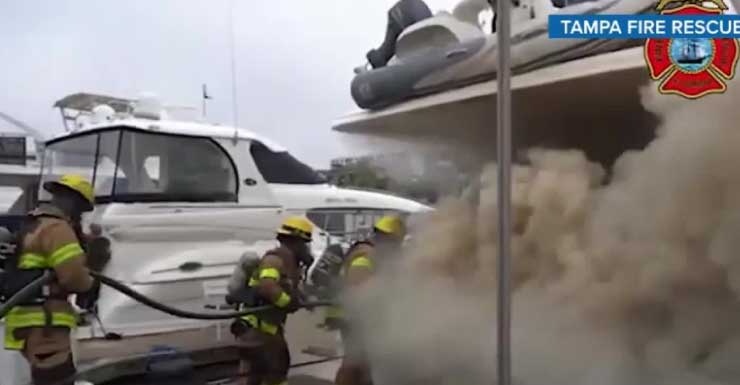 Tampa firefighters contain docked boat fire; no injuries reported