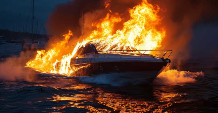 VIDEO: Coast Guard rescues Clearwater boater after vessel catches fire