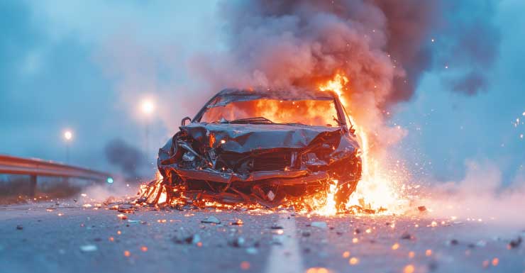Vehicle fire brings I-75 traffic to a crawl