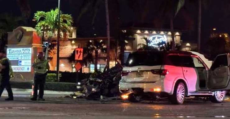 2 hospitalized after fiery crash on US-41 near Coconut Point in Lee County