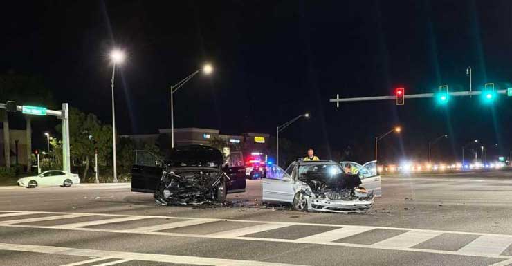 Cape Coral Police are investigating a crash on Pine Island Road