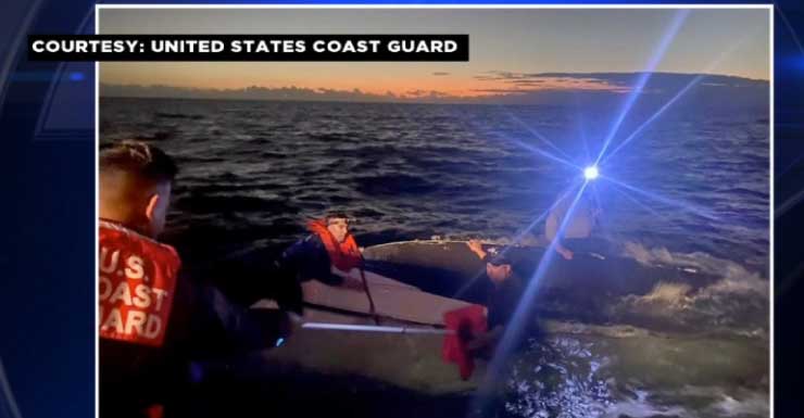 Coast Guard rescues 3 people after boat capsizes north of Marathon
