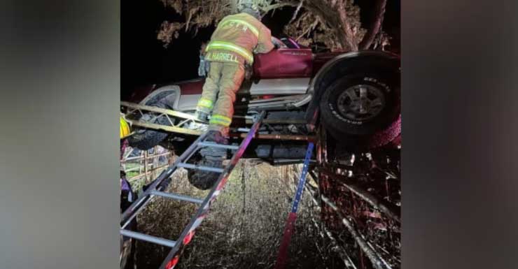 Crews rescue truck driver after iPhone sends automatic crash notification in Columbia County