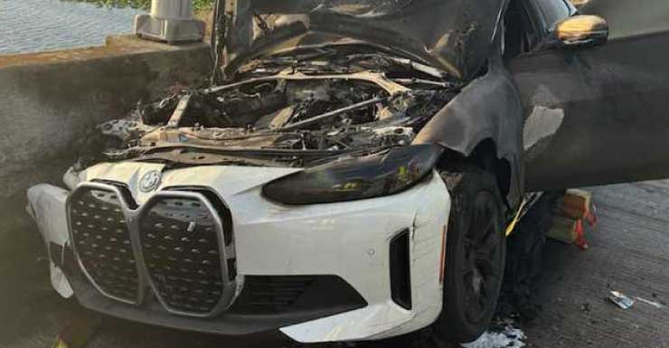 Electric vehicle fire causes temporary shutdown of SR 417 southbound in Sanford