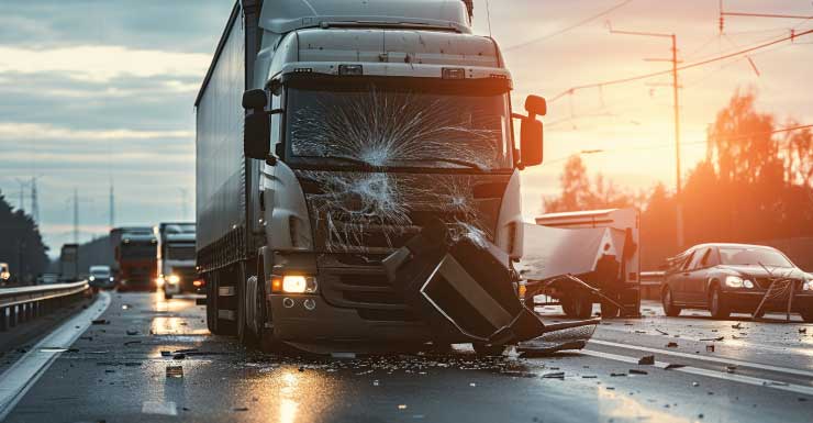 FHP: Truck runs off roadway on I-95 NB in Pompano Beach; driver dies at hospital