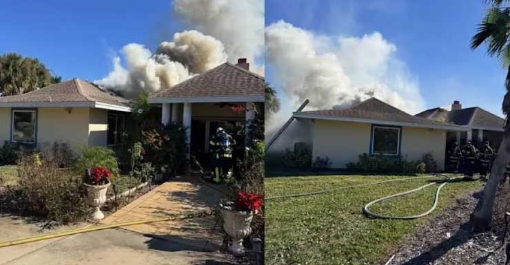 Firefighters battle New Smyrna Beach house fire