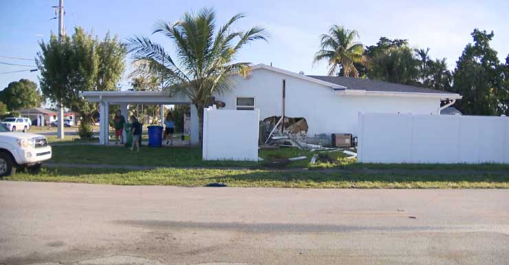 Gas leak reported after vehicle crashes into Margate home