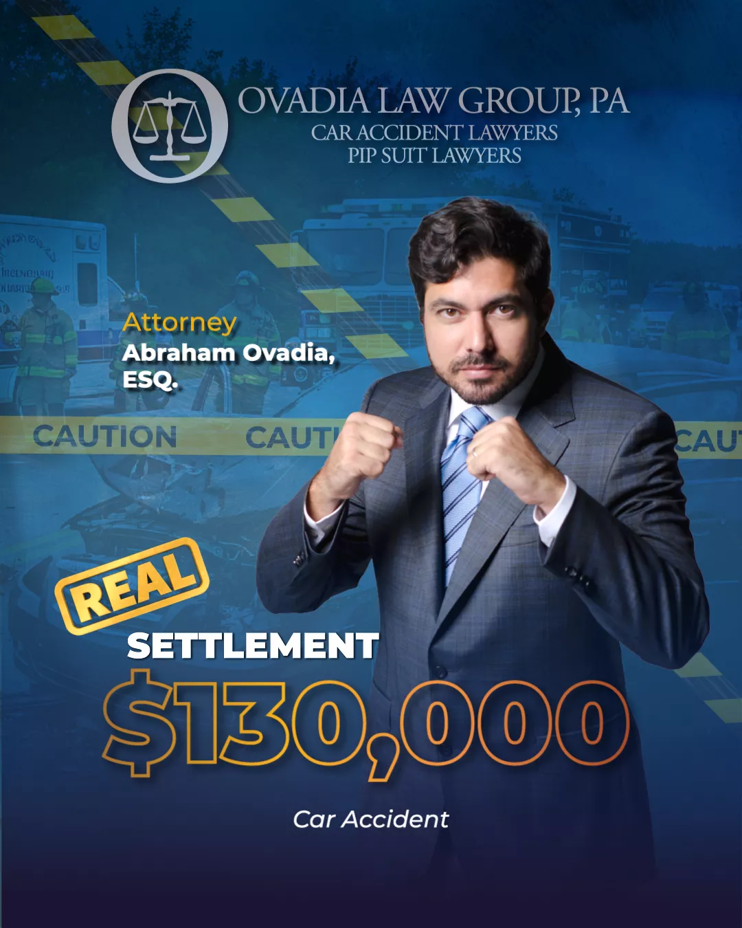 Settlement car accident 130000