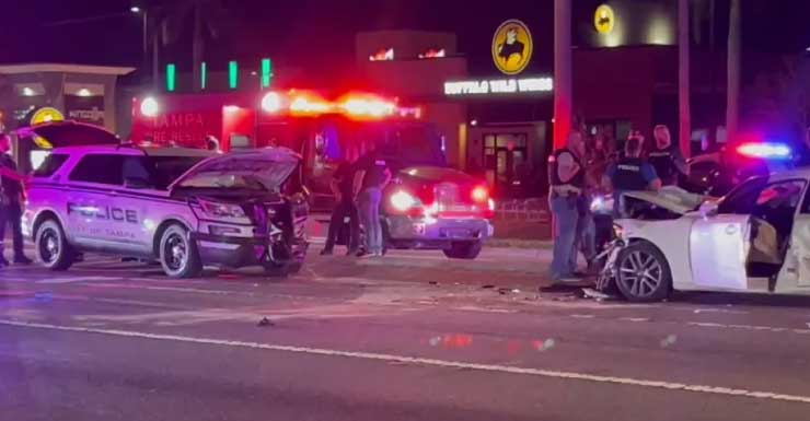 Tampa police officer, other driver taken to hospital after crash: TPD