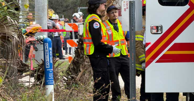 Technical rescue: Man stuck in a hole in Safety Harbor