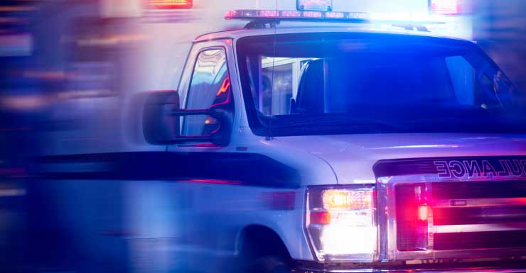 Unresponsive driver with blue lips taken to hospital after crash