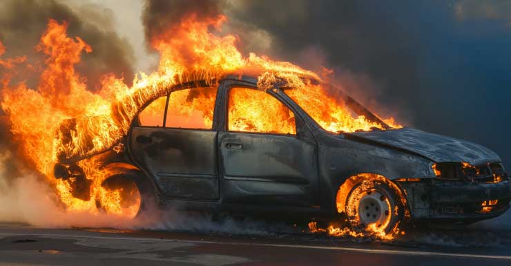 Car fire closes stretch of I-95 in Pompano Beach