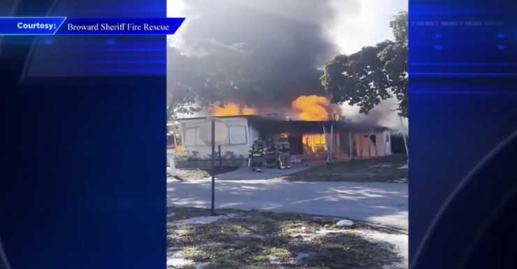 Crews put out mobile home fire in Deerfield Beach; no injuries reported