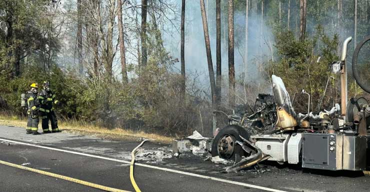 I-95 North in St. Johns County reopens after closing due to a semi-truck fire