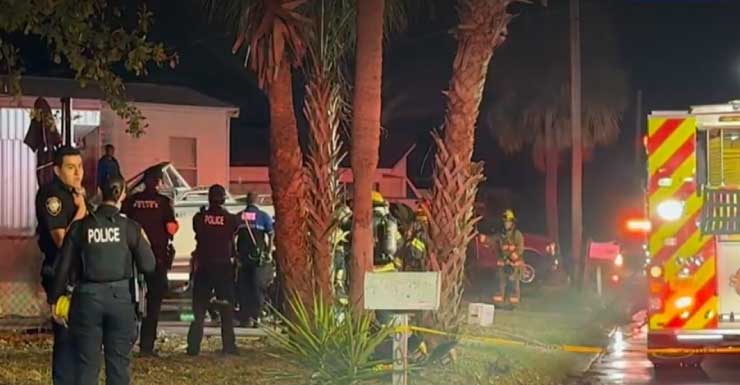 Man, dog rescued from burning home in Tarpon Springs