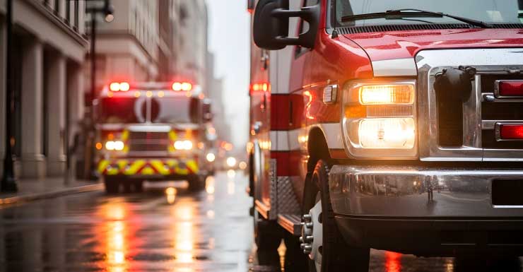 Medical transport catches fire in Orange County, officials say