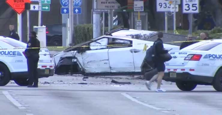 Officer, driver hospitalized with minor injuries after Cybertruck, Miami Police cruiser collide