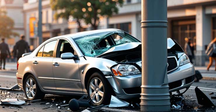 Power pole down after traffic crash in Ponce De Leon