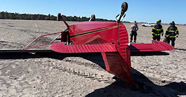 Small aircraft rolls over near Airport Manatee in Palmetto