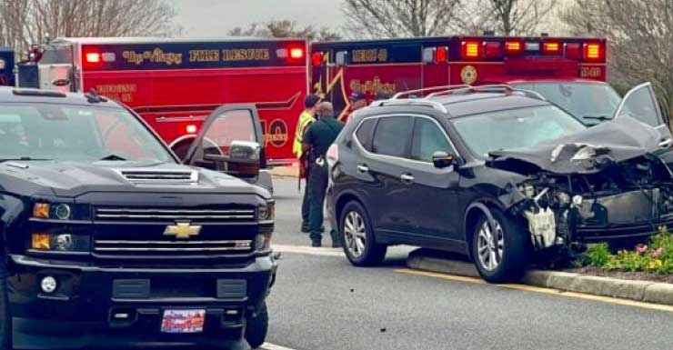 Two-vehicle crash near Laurel Manor Rec Center sends both drivers to hospital