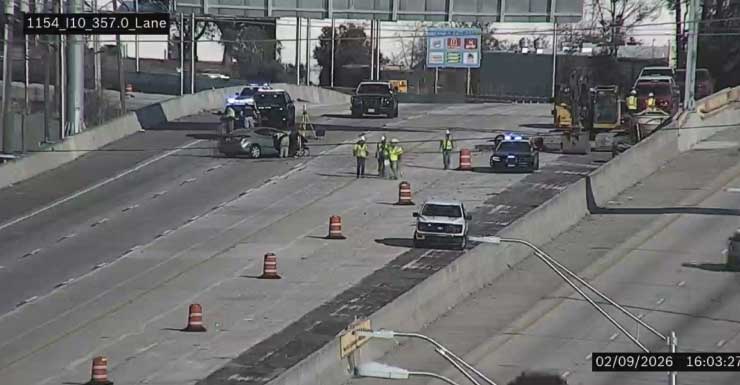 Woman killed after crashing into parked construction vehicle on I-10 West: Florida Highway Patrol.