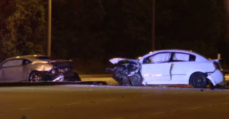 1 dead after 5 car pileup in North Miami Beach shuts down northbound and southbound lanes of Biscayne Boulevard