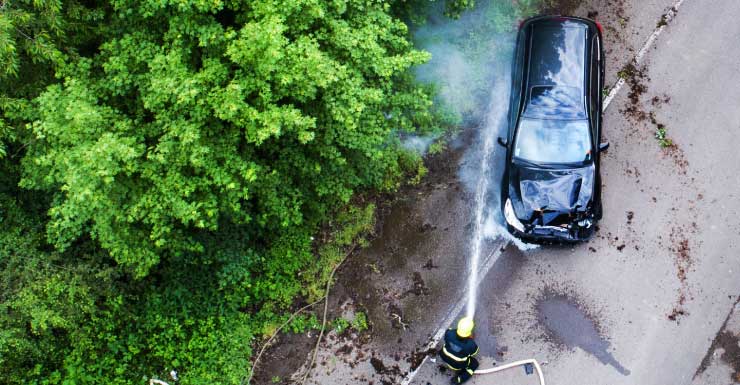 2 teens killed after car crashes into trees, catches fire in Lake County, troopers say