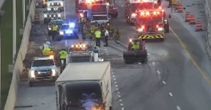 Crash with injuries on southbound Turnpike in Palm Beach County closes all lanes