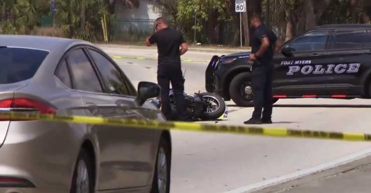 Deadly motorcycle crash closes Evans Ave north of MLK Blvd in Fort Myers