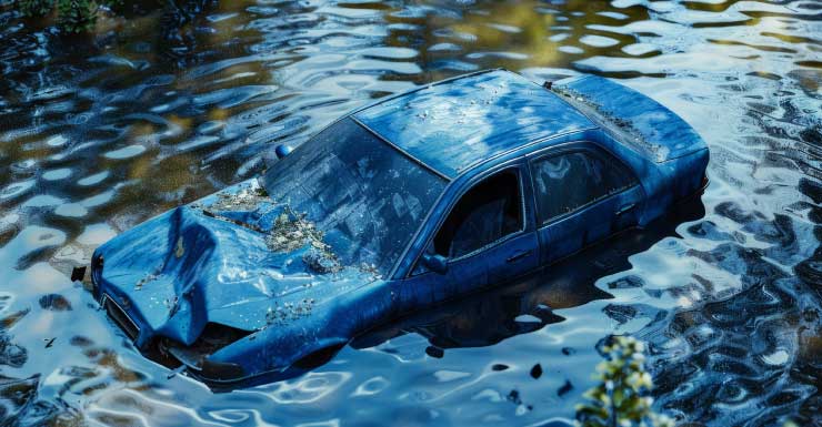 Driver rescued after vehicle submerges in water near St. Pete Beach