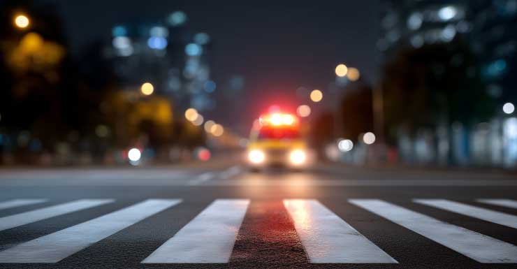 Man using walker hit by car on four lane road in Century