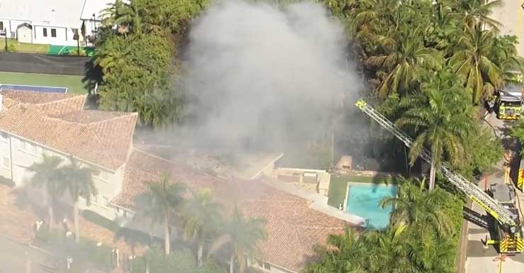 Massive fire sweeps through home in Bay Harbor Islands