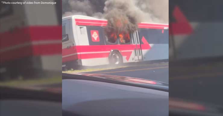 Mechanical issue causes JTA bus to catch fire on Arlington Expressway