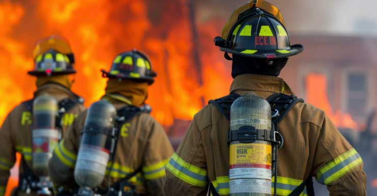Police help resident escape burning duplex through window