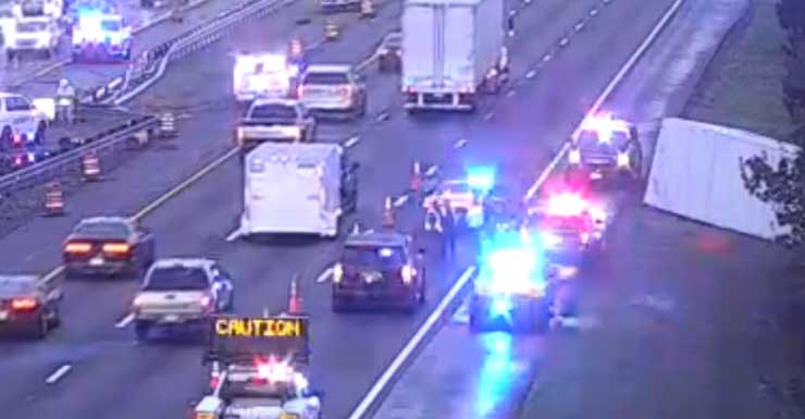 TRAFFIC ALERT: Semi truck crash closes lane on I-95 at Nassau, Duval County line