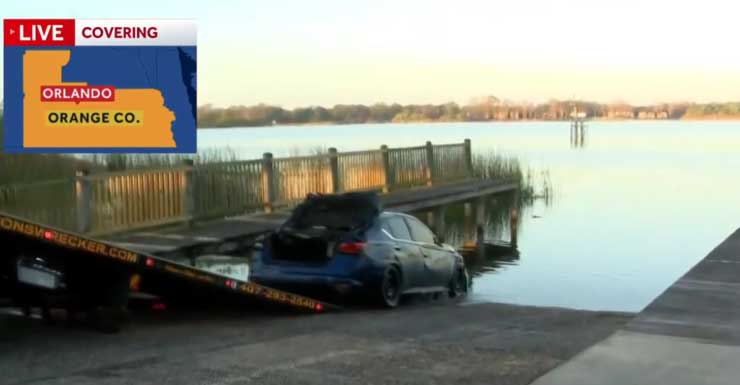 WATCH: Submerged vehicle pulled from lake in Orlando