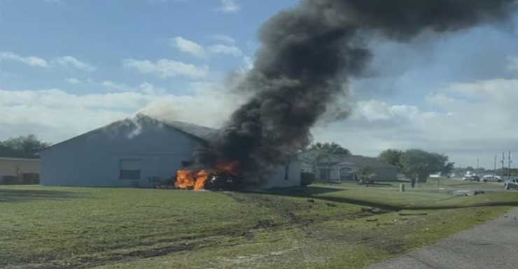 2 hurt after head-on crash sparks house fire in Poinciana, firefighters say