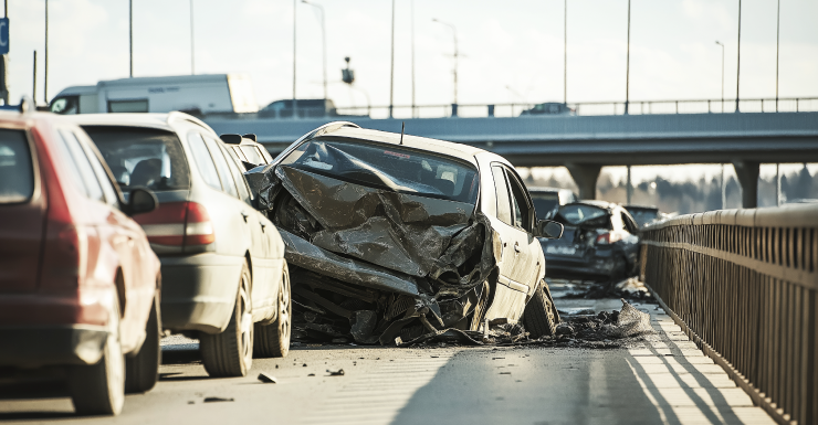 3-vehicle crash sends car into building off US-41 next to the Edison Mall in Fort Myers